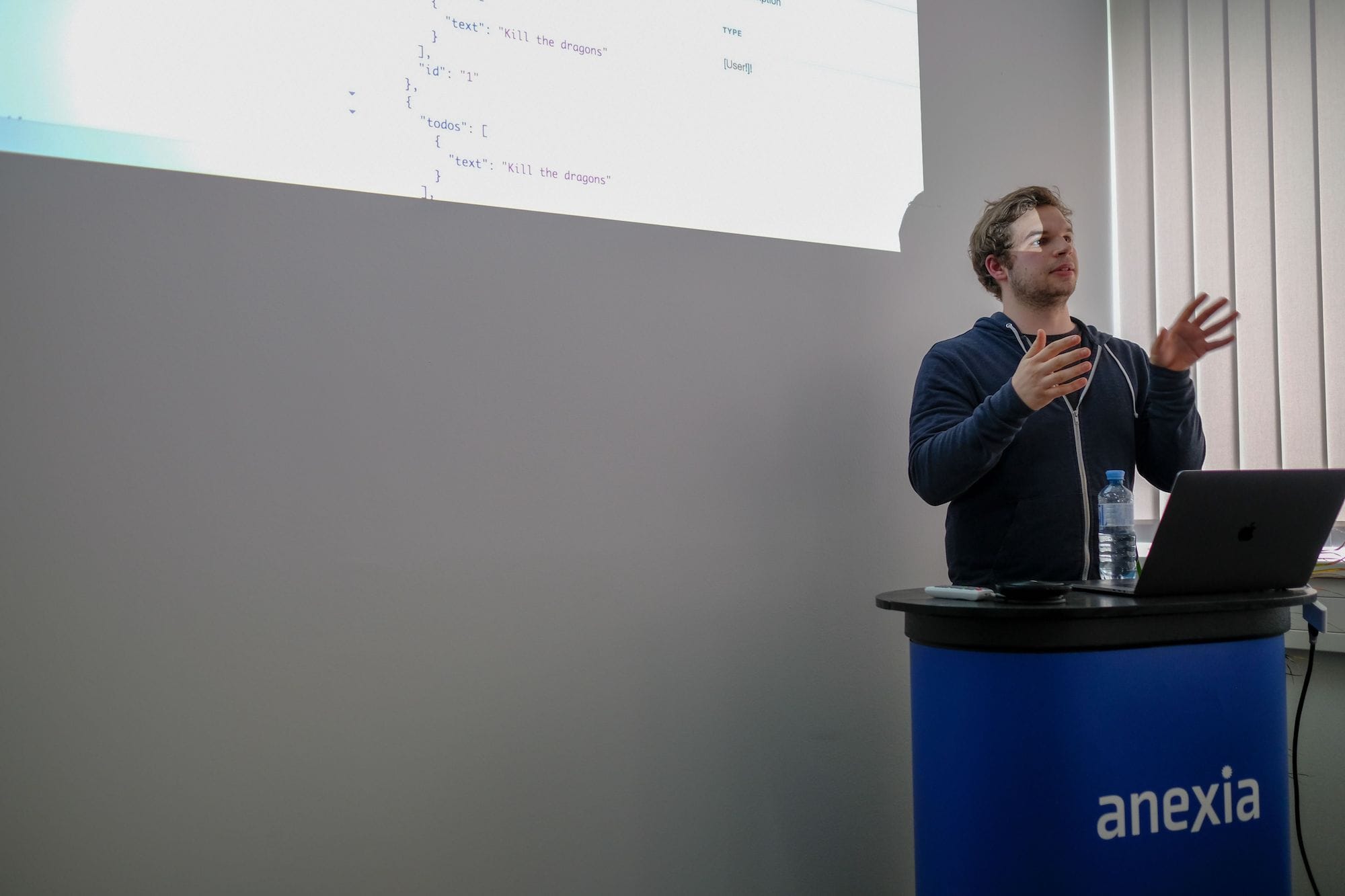 Photo of Nicolas Dular giving a talk